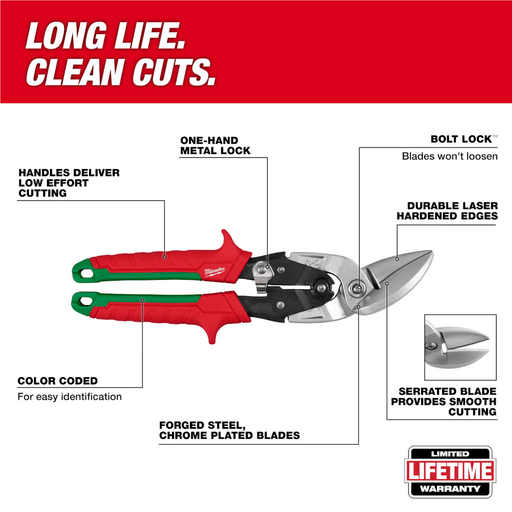 Milwaukee Tool 2 PIece Offset Aviation Snip Set