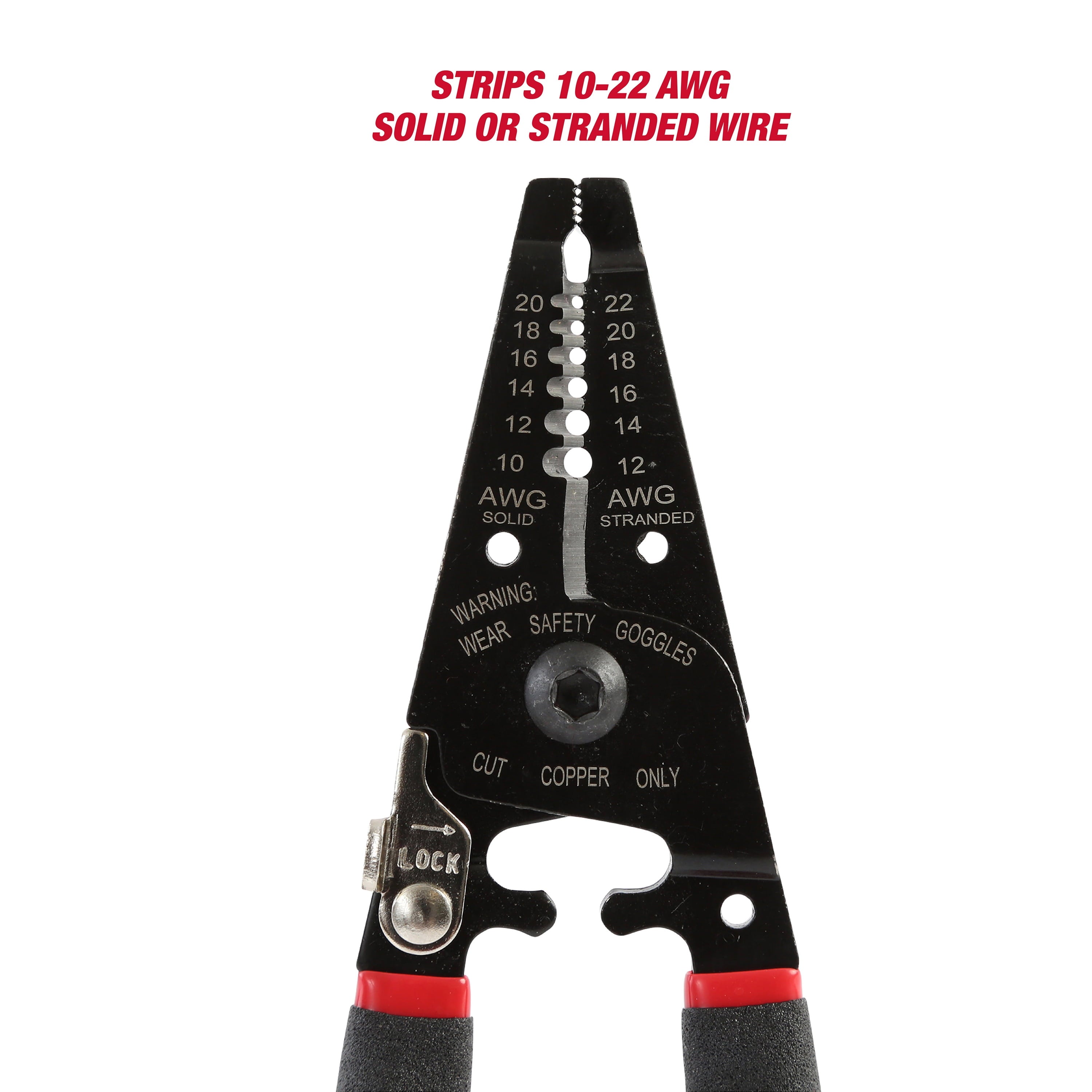 Hyper Tough New 6-inch Wire Stripper with Non-Slip Grips, 7504