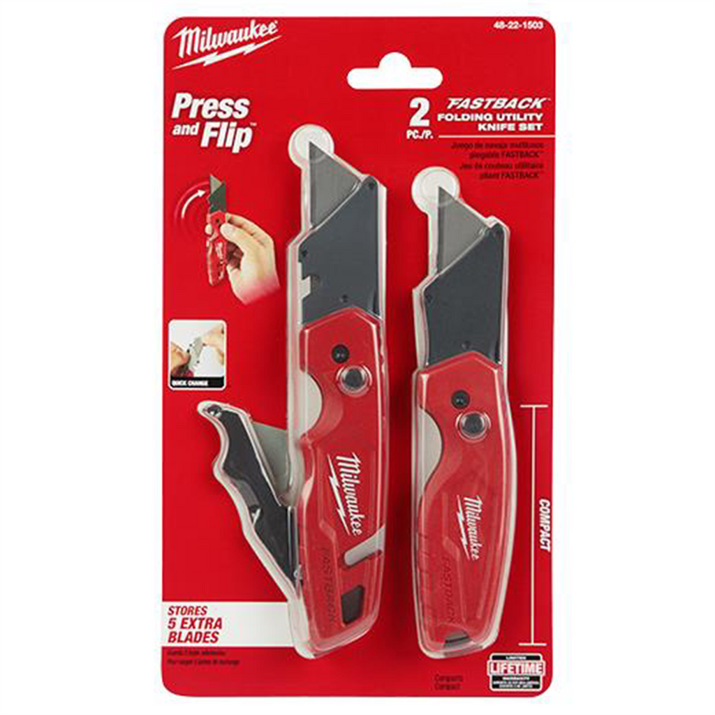 Milwaukee Tool FASTBACK w/ Storage & FASTBACK Compact Knife Set