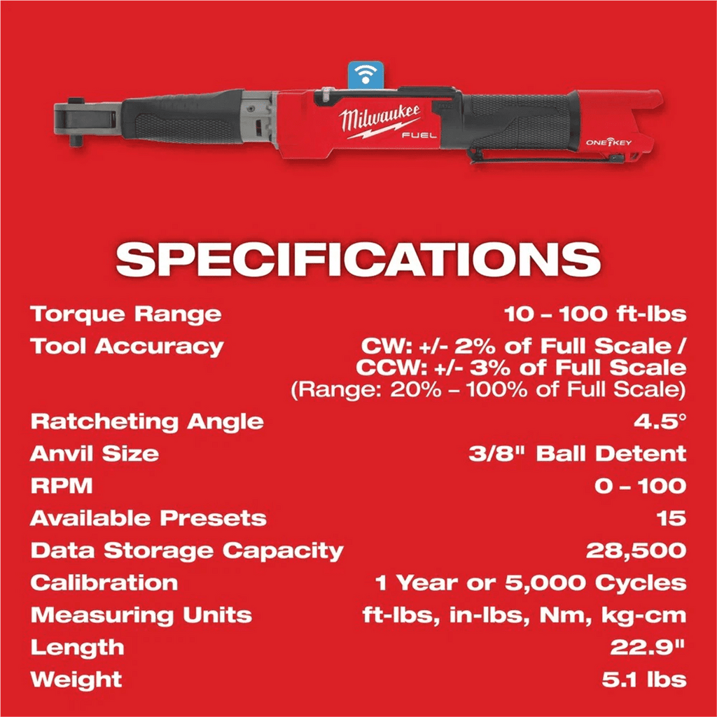 Milwaukee 2465-20 M12 FUEL 3/8 Digital Torque Wrench with ONE-KEY