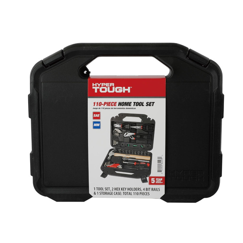 Hyper Tough 110-Piece Home Project Tool Set with Storage Case