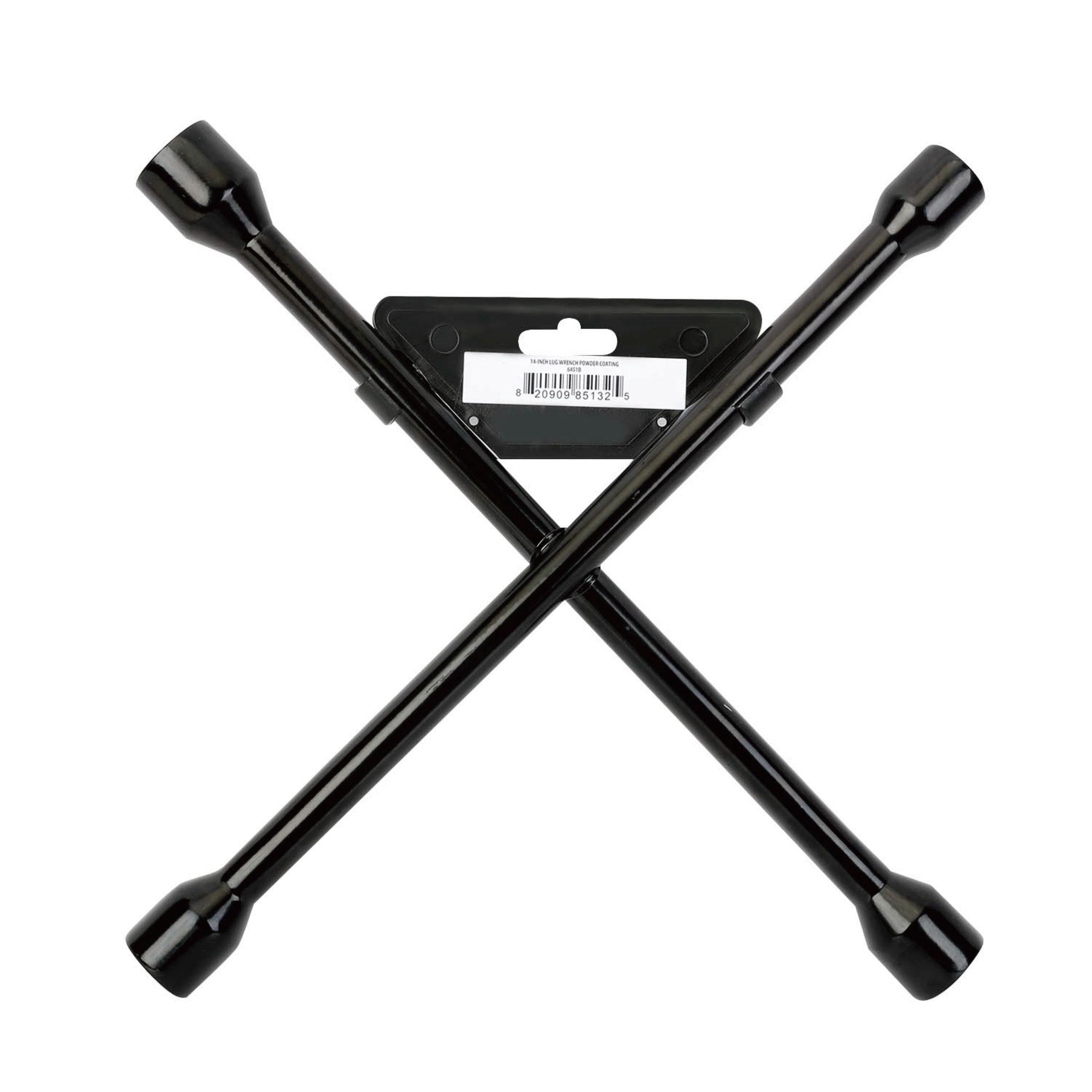Hyper Tough 14-inch Powder Coated Lug Wrench for Tire Replacement
