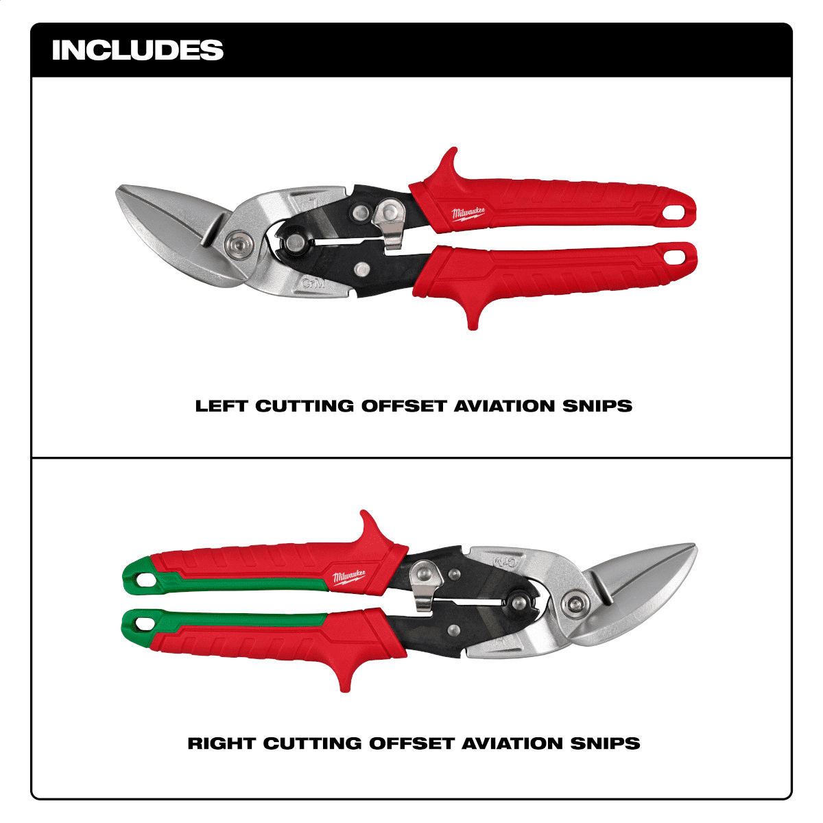 Milwaukee Tool 2 PIece Offset Aviation Snip Set