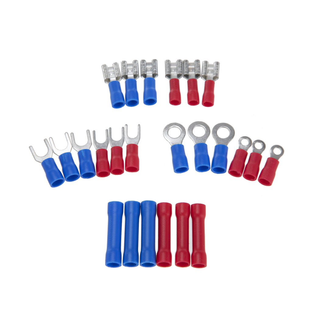 Hyper Tough Wire Stripper / Crimper and 25 Piece Terminal Set TD21802B, New, 8 oz