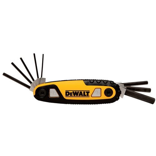 DEWALT Folding Hex Key Set MM - Locking, Folding Design - Assorted Size, Multicolor