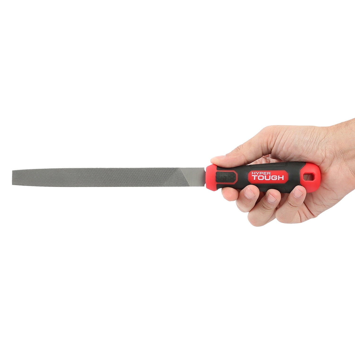 Hyper Tough 8-Inch Steel Mill Bastard File with Ergonomic Soft Grip, 2202V