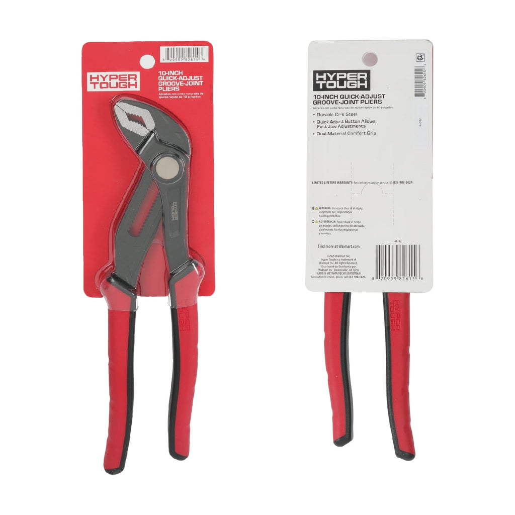 Hyper Tough 10-inch Quick Adjust Groove Joint Pliers