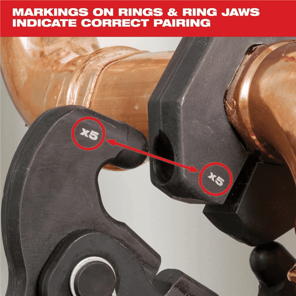 Milwaukee Tool 2-1/2 Inch - 4 Inch CTS-V Pivoting Press Ring Kit for M18 FORCE LOGIC Press Tools