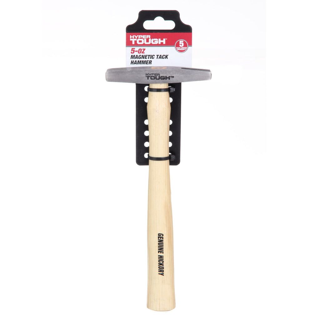 Hyper Tough 5 Ounce Head Weight Wood Handle Tack Hammer 4C25140D