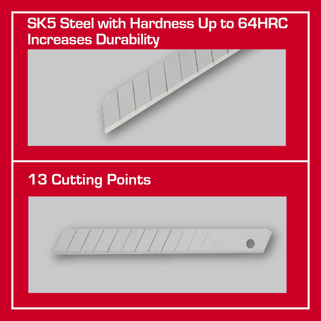Hyper Tough 9 mm Snap-Off Blades, 5 Pack