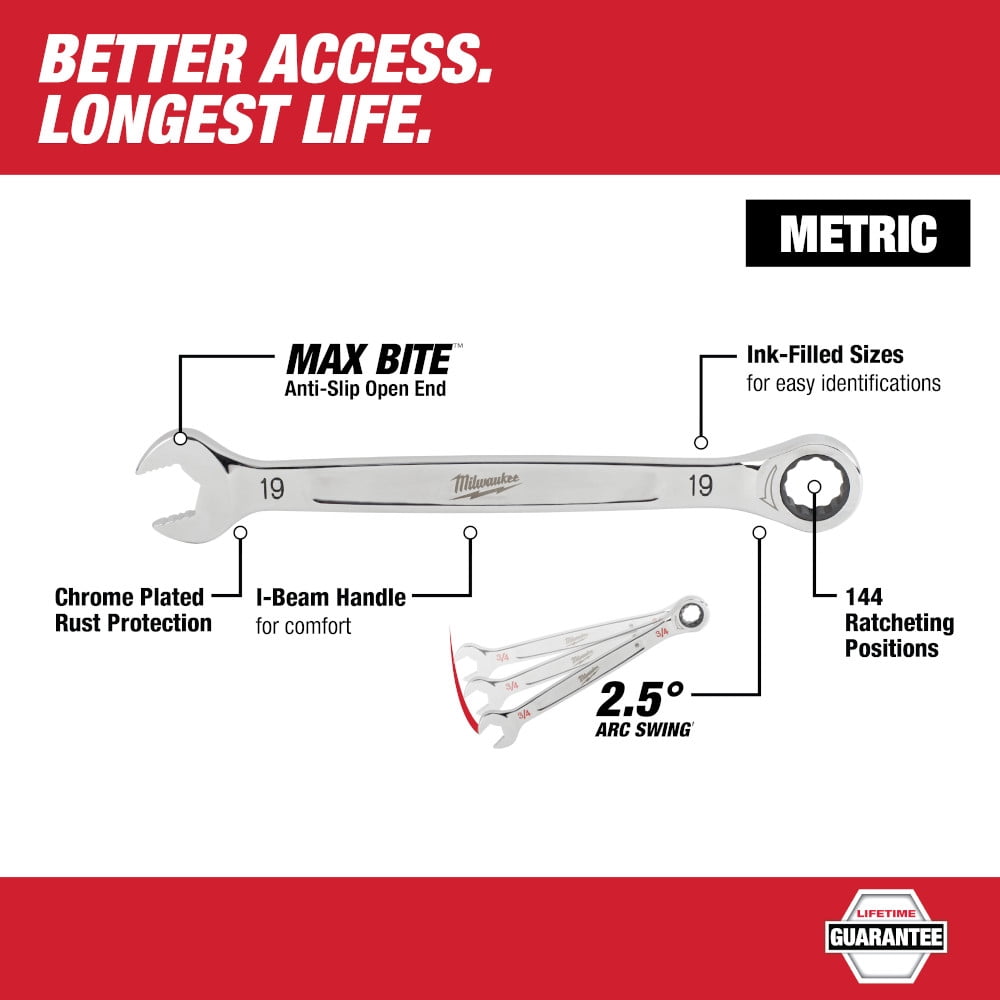 Milwaukee Tool 24MM Ratcheting Combination Wrench