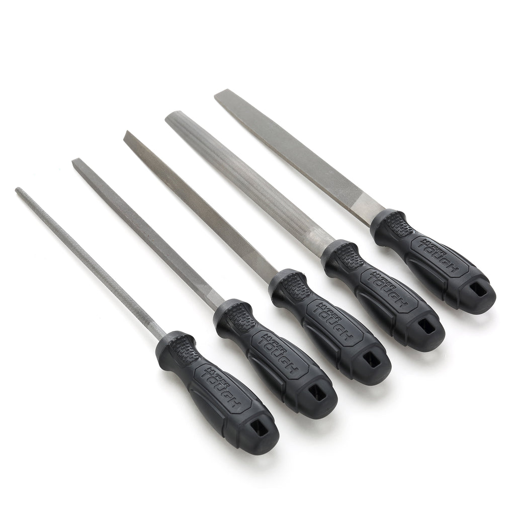 Hyper Tough 5-Piece 8-inch Hand File Set 8TR0028G, New Condition
