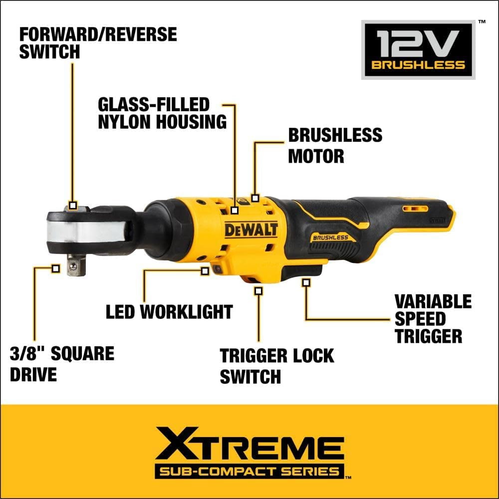 Dewalt DCF503B 12V 3/8 Xtreme Compact Open Head Rachet Tool Only