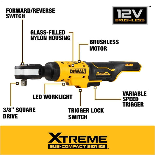 Dewalt DCF503B 12V 3/8 Xtreme Compact Open Head Rachet Tool Only