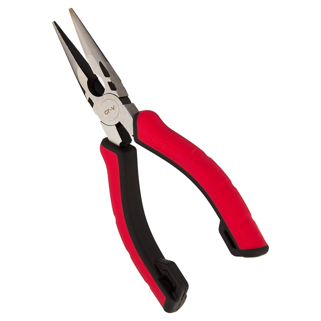 Hyper Tough 6-inch Long-Nose Pliers with Dual Material Comfort Grips
