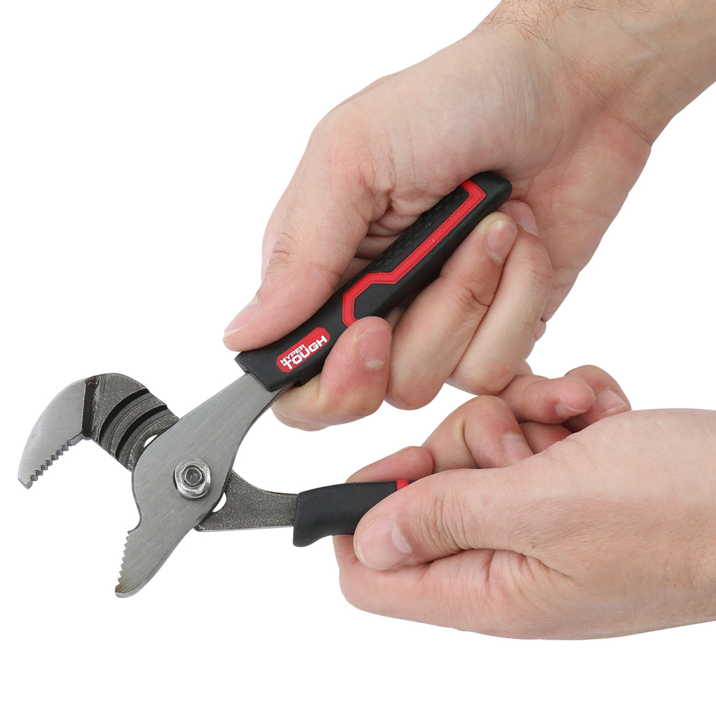 Hyper Tough 6-inch Groove Joint Pliers with Ergonomic Comfort Grips, Black 5576V